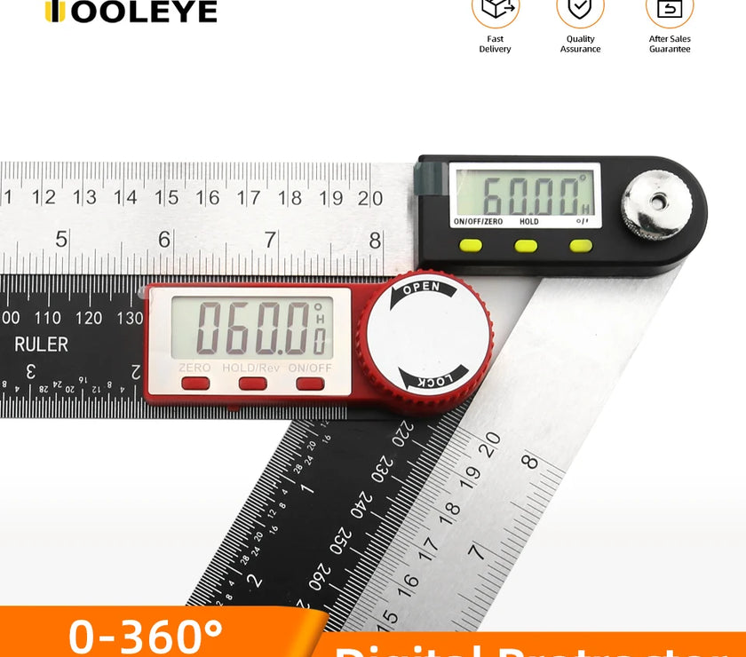 Goniometer Electronic Protractor Digital Gauge Angle Measurement Tool Multi Angle Ruler Woodworking Tools Meter Angle Finder 360