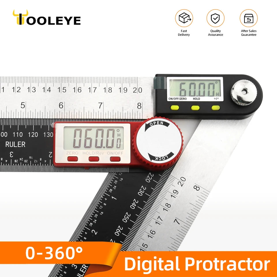 Goniometer Electronic Protractor Digital Gauge Angle Measurement Tool Multi Angle Ruler Woodworking Tools Meter Angle Finder 360