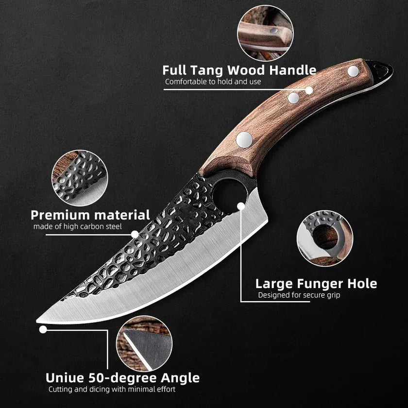 Kitchen Knife Set Handmade Forged Butcher Knife Boning Knives Meat Cleaver Vegetable Cutter Professional Household Chef Knife