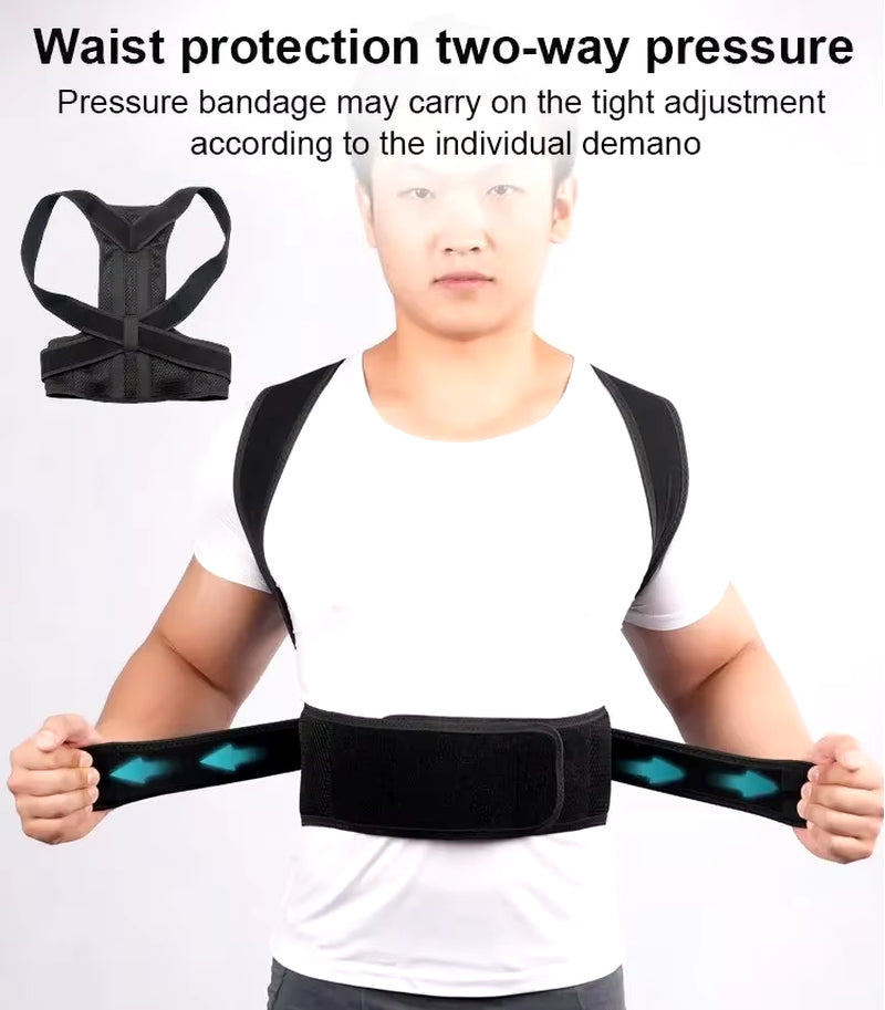 Back Posture Corrector Brace Shoulder Support Belt Upper and Lower Back Pain Relief Improve Spine Clavicle Brace Posture Vest