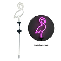 Solar Flamingo Light LED Outdoor Courtyard Lamp Garden Light Waterproof Stake Light Pathway Decor Solar Patio Ground Lantern