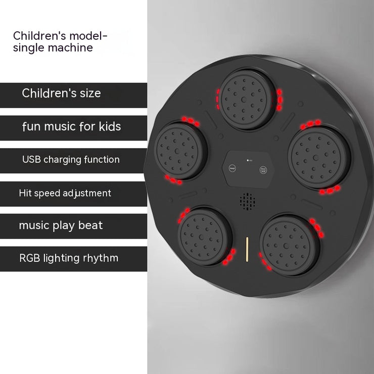 Children'S Music Boxing Machine Blue Light Hitting Reaction Boxing Target Intelligent Electronic Wall Target