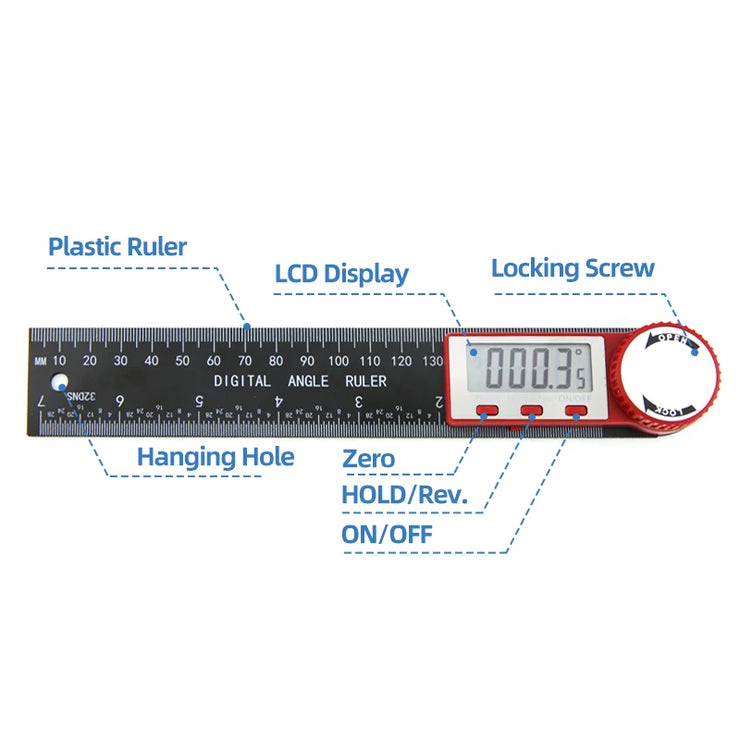 Goniometer Electronic Protractor Digital Gauge Angle Measurement Tool Multi Angle Ruler Woodworking Tools Meter Angle Finder 360