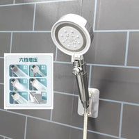 6 Mode Shower Head Adjustable High Pressure Water Saving Shower One-Key Stop Water Massage Eco Shower Kit Bathroom Accessories