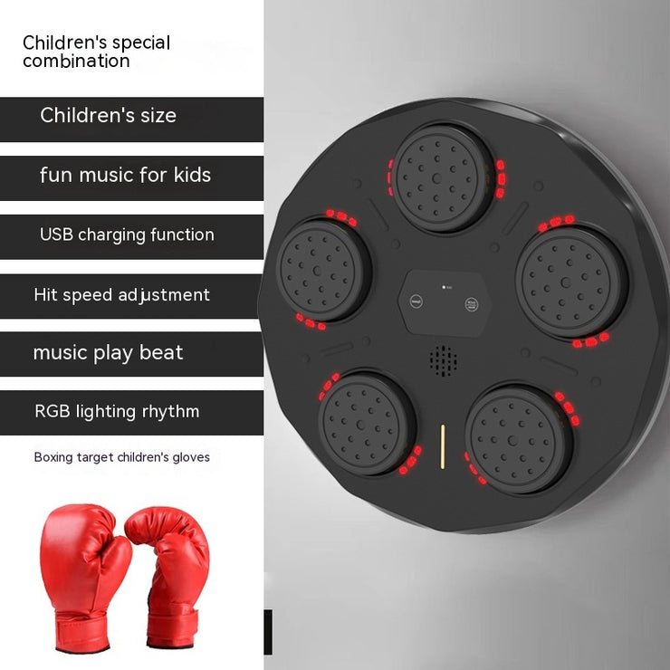 Children'S Music Boxing Machine Blue Light Hitting Reaction Boxing Target Intelligent Electronic Wall Target