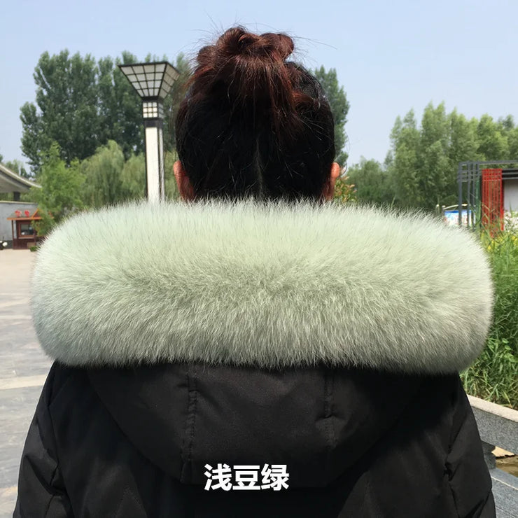 100% Natural Real Fox Fur Collar