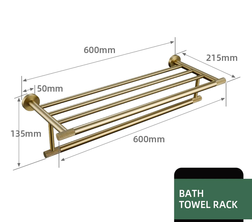 Brushed Gold Bathroom Accessories Towel Bar