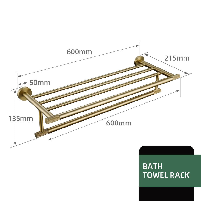 Brushed Gold Bathroom Accessories Towel Bar