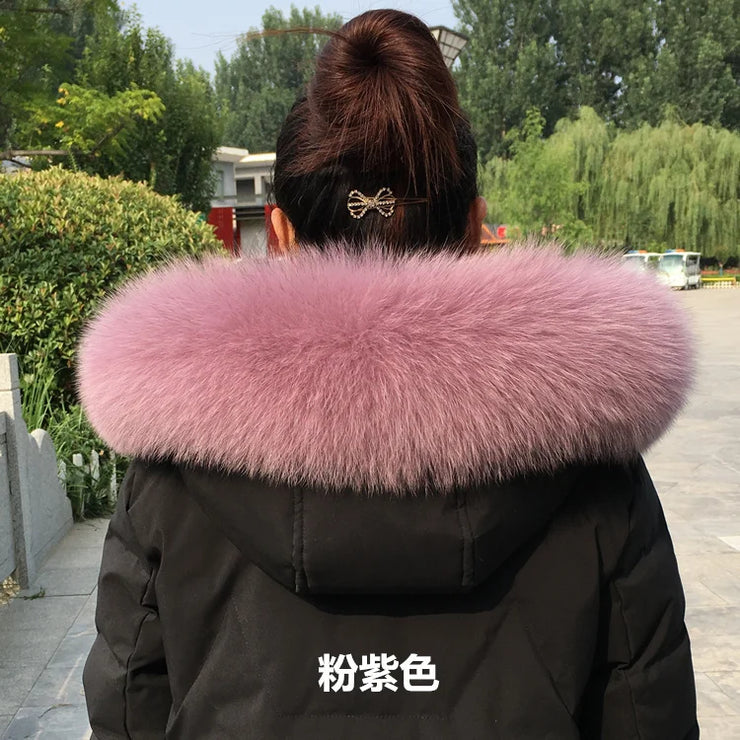 100% Natural Real Fox Fur Collar