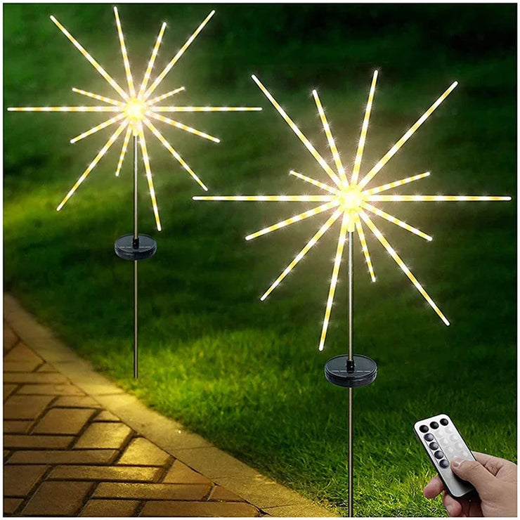 LED Solar Fireworks Light