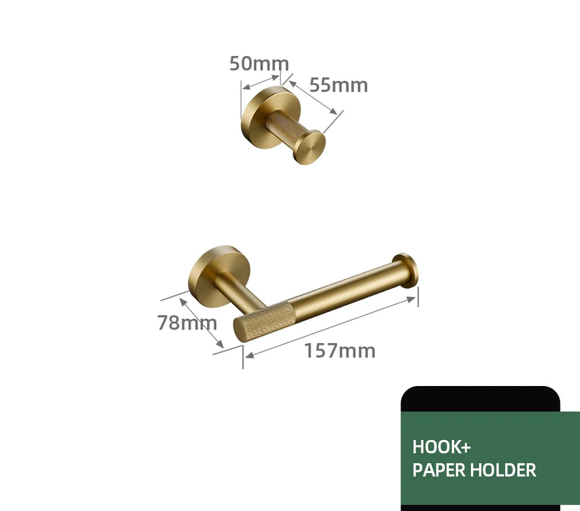 Brushed Gold Bathroom Accessories Towel Bar