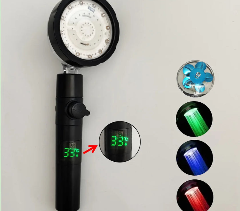 Digital Temperature Display Shower Head