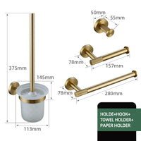 Brushed Gold Bathroom Accessories Towel Bar