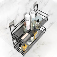 Wall-Mount Bathroom Shelf Shower Shampoo Rack 