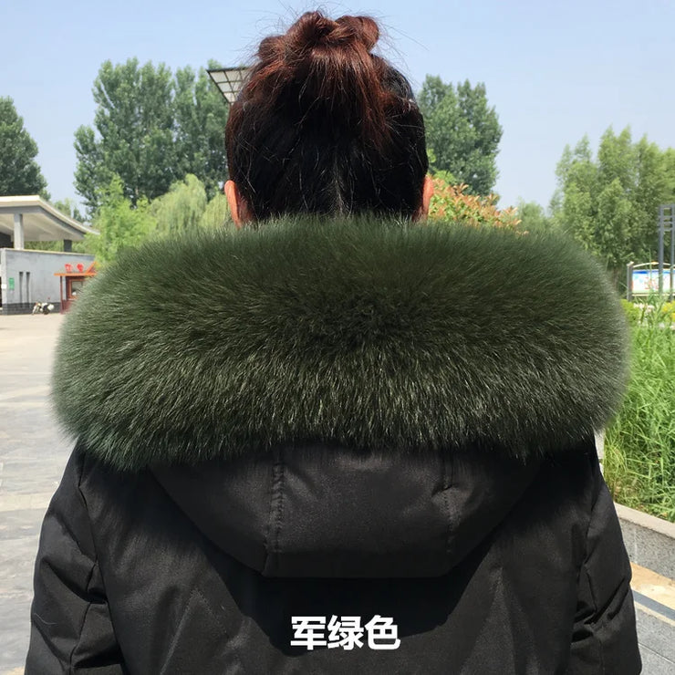 100% Natural Real Fox Fur Collar