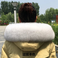 100% Natural Real Fox Fur Collar