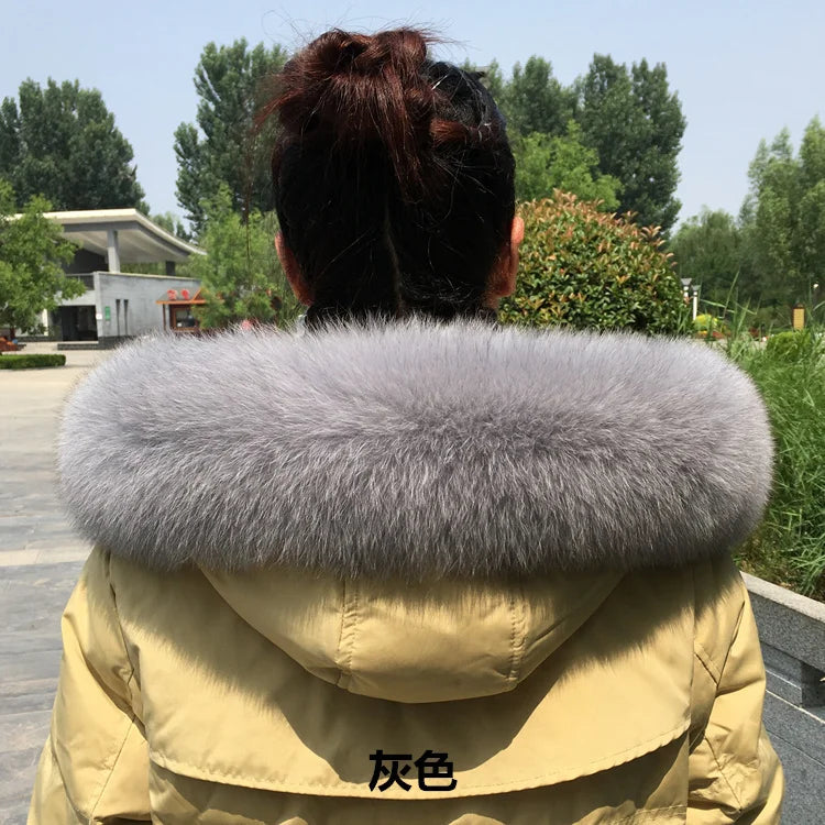 100% Natural Real Fox Fur Collar