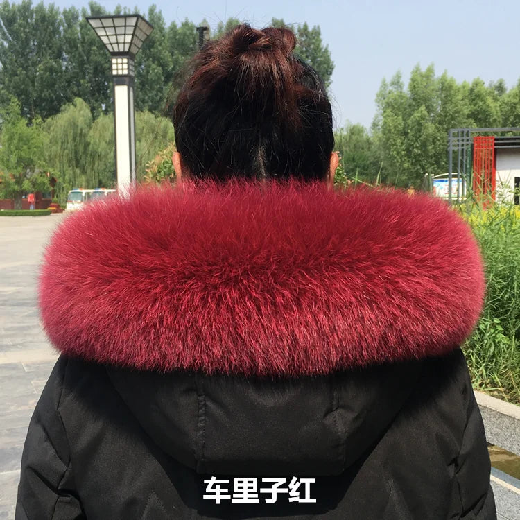 100% Natural Real Fox Fur Collar