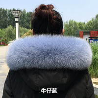 100% Natural Real Fox Fur Collar