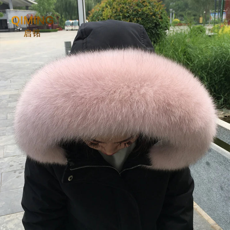 100% Natural Real Fox Fur Collar