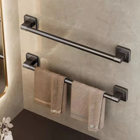 Bathroom Towel Holder Black without Drilling 