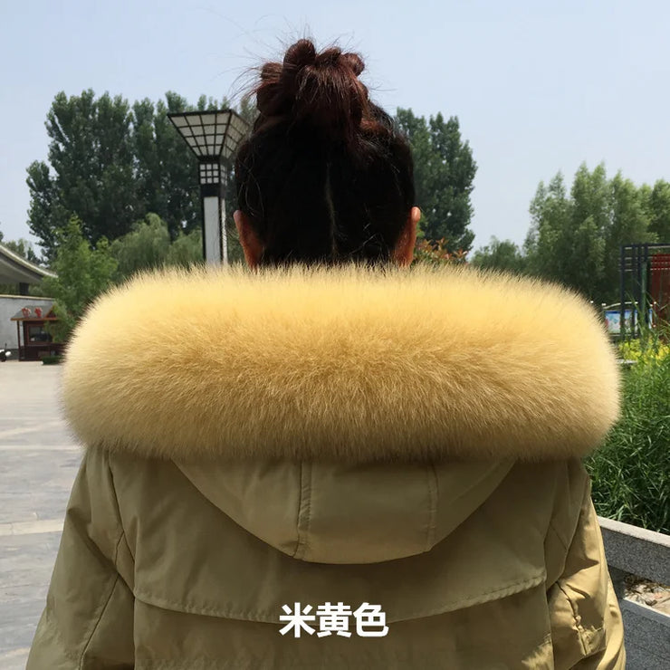 100% Natural Real Fox Fur Collar