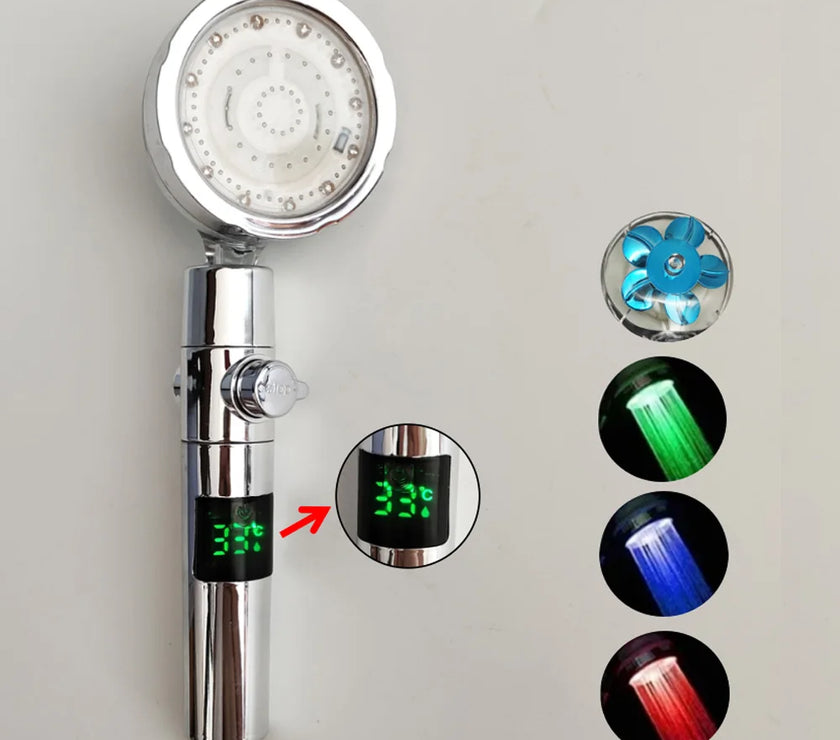 Digital Temperature Display Shower Head