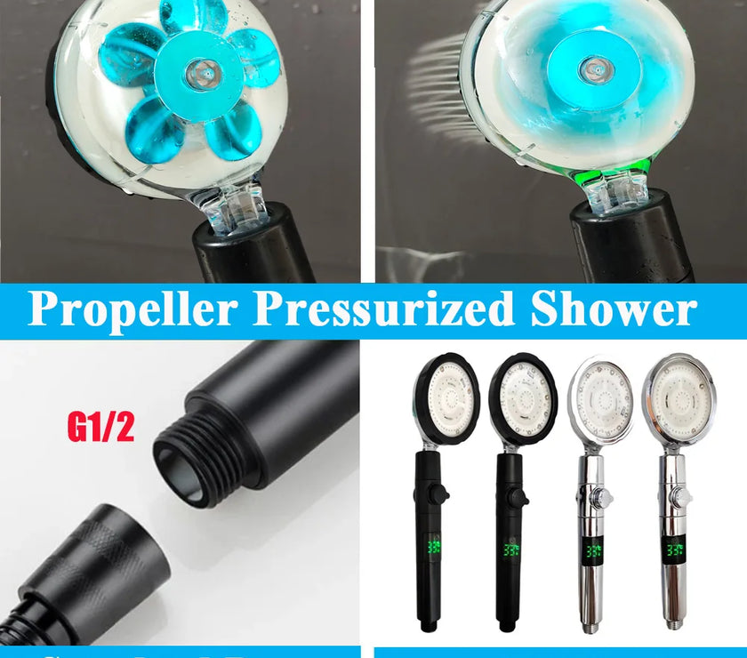 Digital Temperature Display Shower Head