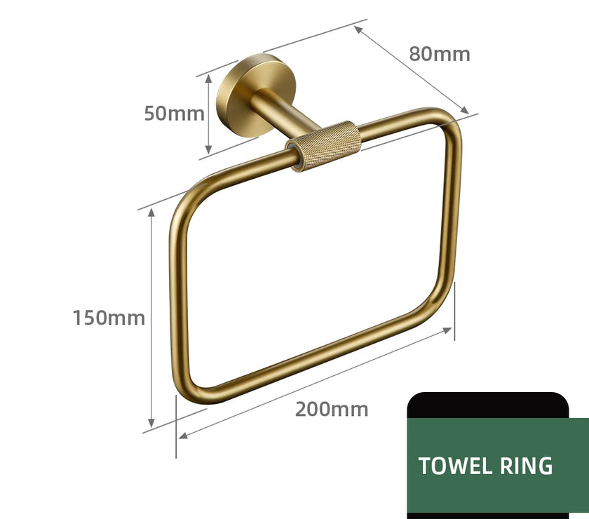 Brushed Gold Bathroom Accessories Towel Bar