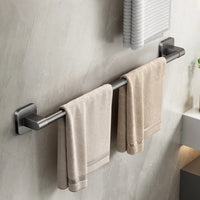 Bathroom Towel Holder Black without Drilling 