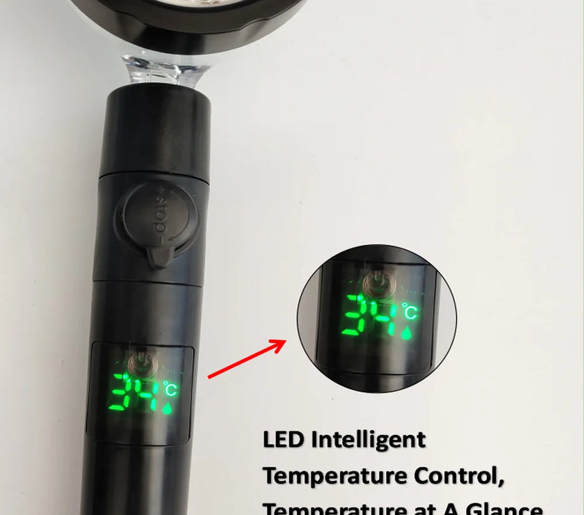 Digital Temperature Display Shower Head