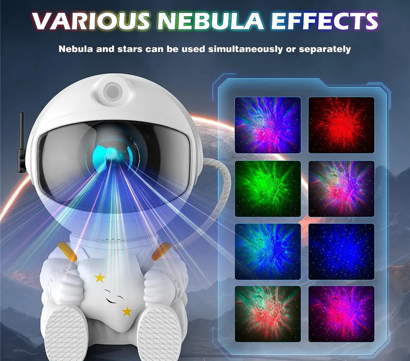 Astronaut Galaxy - Night Light Remote Control Nebula Projection