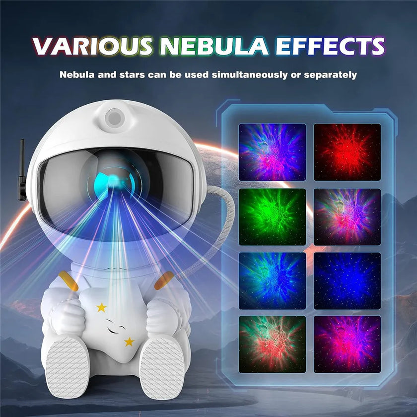 Astronaut Galaxy - Night Light Remote Control Nebula Projection