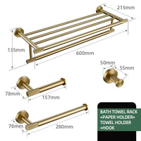 Brushed Gold Bathroom Accessories Towel Bar