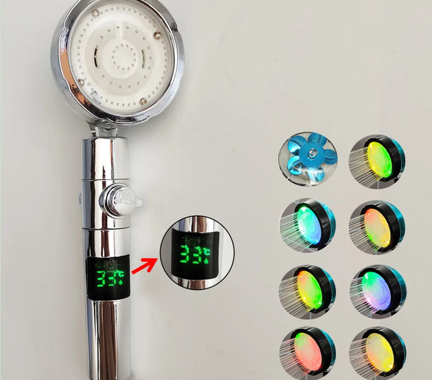 Digital Temperature Display Shower Head