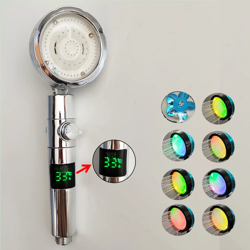 Digital Temperature Display Shower Head