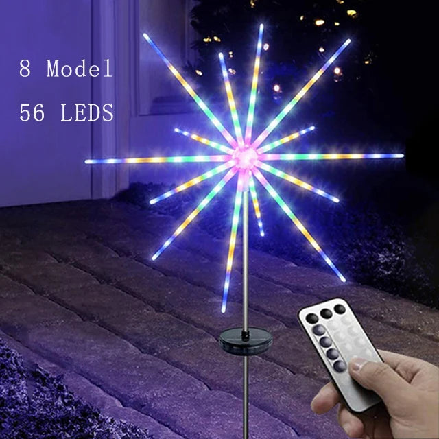 LED Solar Fireworks Light