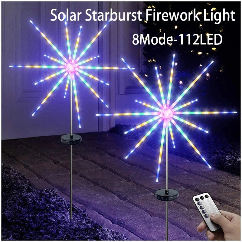 LED Solar Fireworks Light