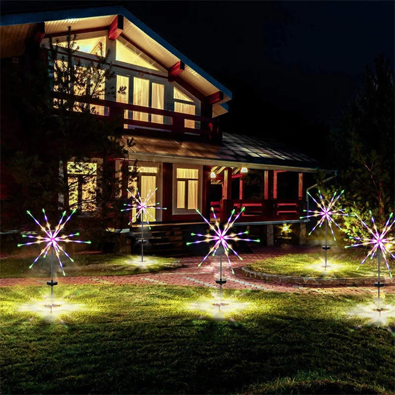 LED Solar Fireworks Light