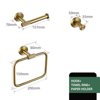 Brushed Gold Bathroom Accessories Towel Bar