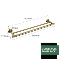 Brushed Gold Bathroom Accessories Towel Bar