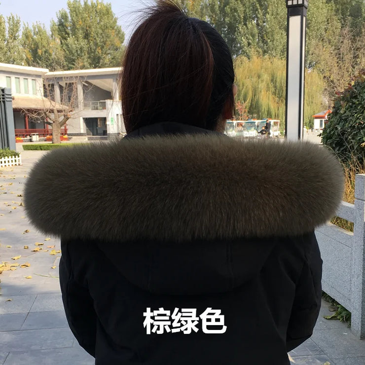 100% Natural Real Fox Fur Collar