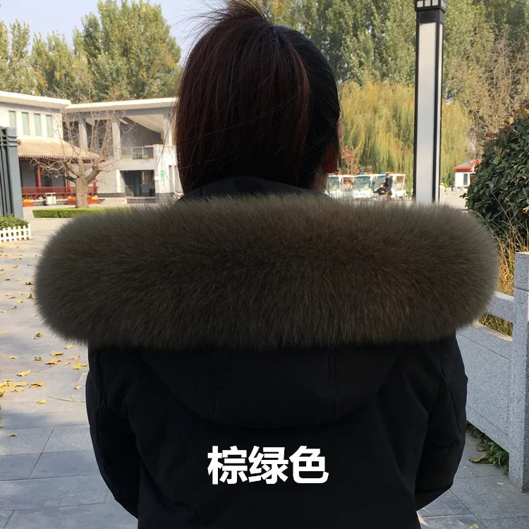 100% Natural Real Fox Fur Collar