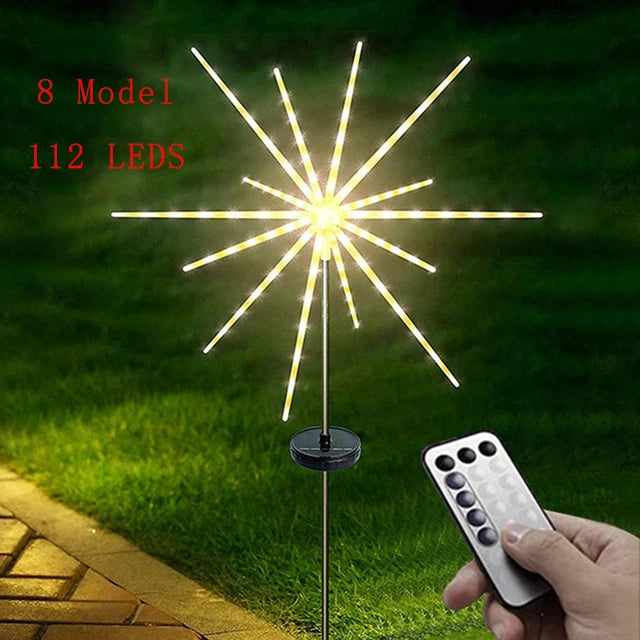 LED Solar Fireworks Light