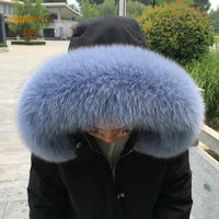 100% Natural Real Fox Fur Collar