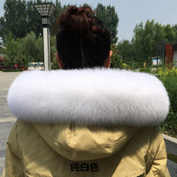 100% Natural Real Fox Fur Collar