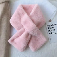 Plush Cross Scarf