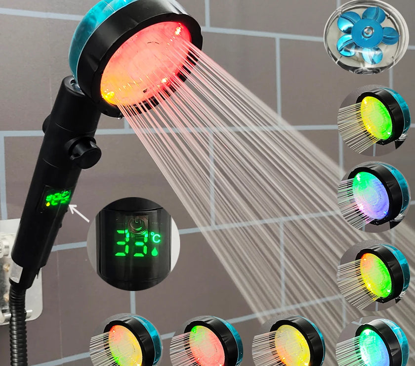 Digital Temperature Display Shower Head