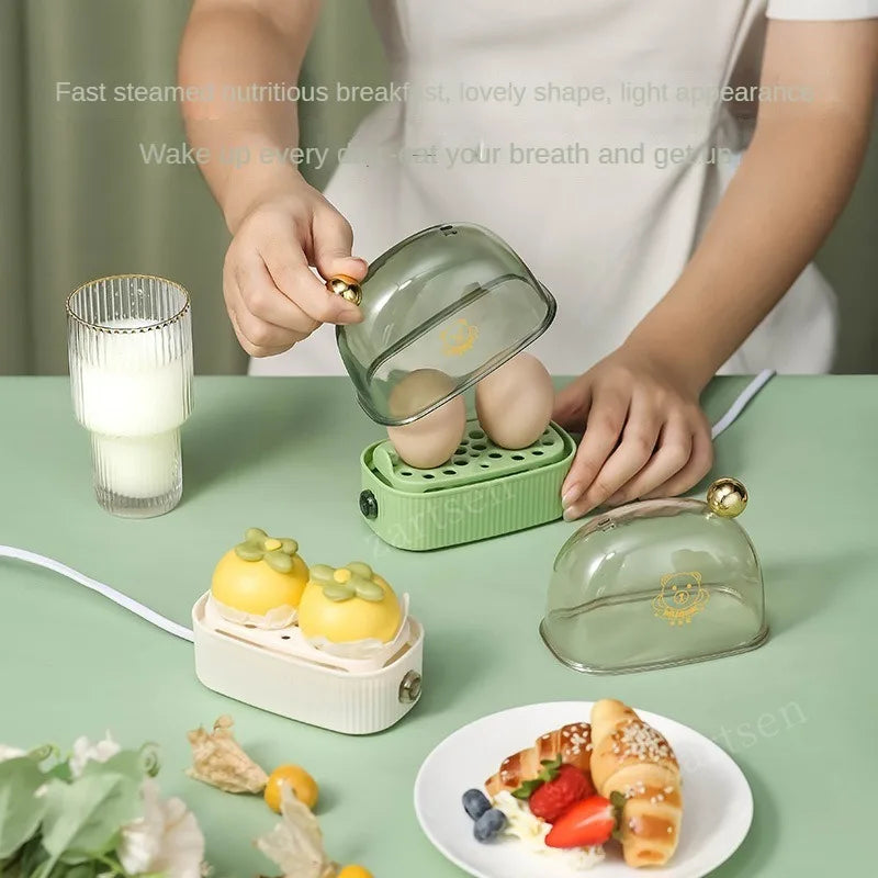 Multifunctional Electric Egg Cooker Heater Automatic Power off Mini Eggs Food Steamer Poacher Breakfast Cooking Machine