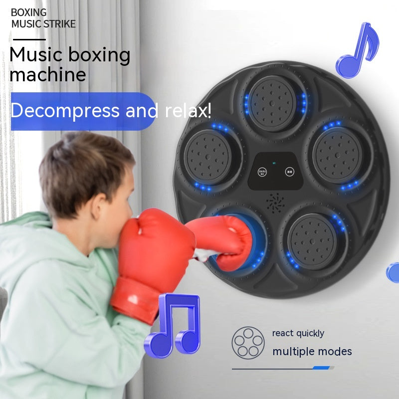 Children'S Music Boxing Machine Blue Light Hitting Reaction Boxing Target Intelligent Electronic Wall Target